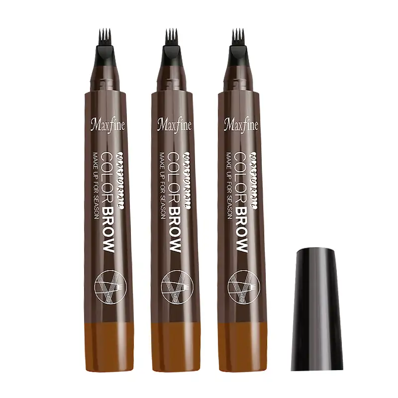 चार कांटा Microblading भौं पेंसिल भौं Enhancers निविड़ अंधकार 4 टिप तरल टिंट टैटू स्याही कलम
