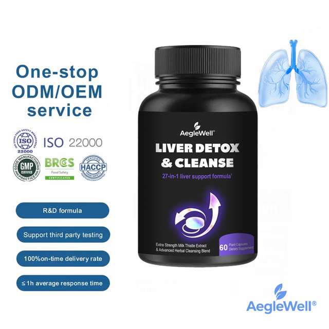 AegleWell OEM Liver Detox & Cleanse Capsules 27-in-1 Advanced Formula with Milk Thistle, Supports Liver Repair, Detox Health