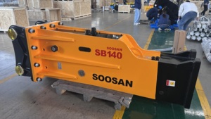 Marteau hydraulique silencieux de type boîte SOOSAN SB140 pour démolition de roches, pour excavatrice de 34 à 42 tonnes, burin de 165 mm - Product Image 2