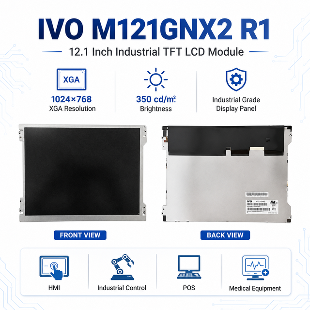 IVO M121GNX2 R1 12.1 Inch Industrial TFT LCD Module 1024x768 XGA LVDS LCD Panel for HMI Equipment