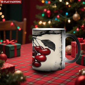 Heat Sensitive Mug 11oz Frosted Black <b>Ceramic</b> Sublimation Blank <b>Cup</b> - Product Image 2