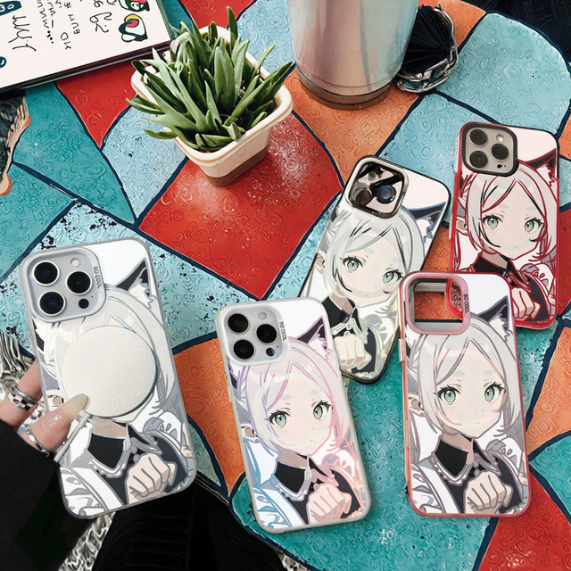 New Fashion Creative Anime Frieren Wireless Charging Phone Case for iPhone 12 13 11 14 16 Pro Max PC Cartoon Theme Mobile Cover