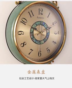 Đồng hồ treo tường bằng gốm sứ cao cấp, thiết kế sáng tạo, trang trí nhà cửa, kiểu số, chạy pin, dùng cho nhà bếp - Product Image 5