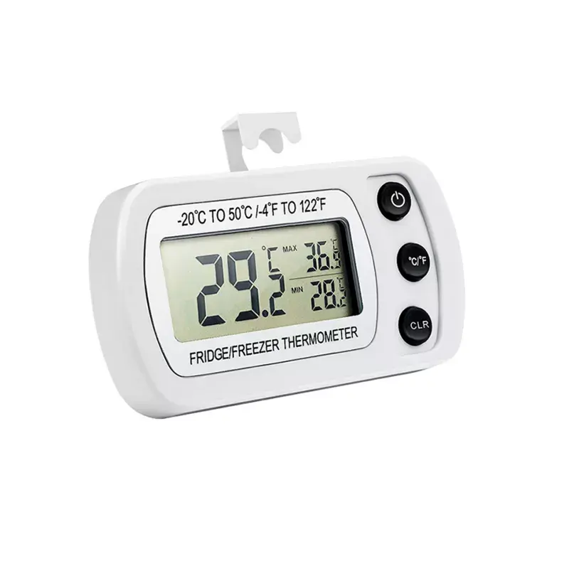 Waterproof Mini Digital Thermometer - 4F Wireless Refrigerator Temperature Meter for Freezer