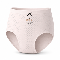 Braguitas al por mayor para mujer con estampado de lunares y animales, de tiro medio, suaves, transpirables, de alta elasticidad, sin costuras, para uso diario, con refuerzo antibacteriano, ODM