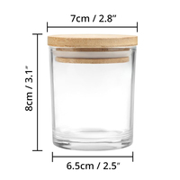 Bocaux à bougies en verre givré personnalisés avec logo, 3oz, 6oz, 7oz, 8oz, 10oz, 14oz, blancs, vides, de luxe, avec couvercle et emballage en boîte