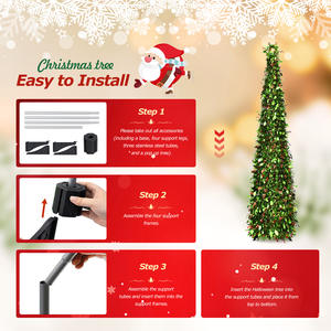 60-180cm Easy Assembly Pencil Christmas Tree with Simple Structure for Quick Setup and Home Holiday Decoration - Product Image 2