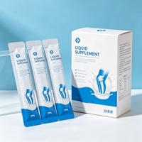 Sachet d'emballage vide thermoscellable personnalisé à ouverture facile avec boîte en carton pour poudre de boisson ou complément alimentaire