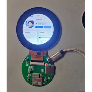 Round LCD screen 2.1 inch with capacitive touch , ESP32 s3 development board supporting TF card