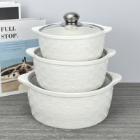 Marmite en Céramique avec Couvercle pour Soupe et Bouillons, Vente Chaude d'Usine en Gros, Soupière en Porcelaine
