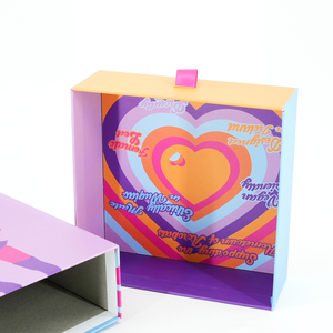 Buena calidad apertura papel corazón amor embalaje doble puerta caja Material duradero caja <span class=keywords><strong>de</strong></span> regalo para joyería - Product Image 5