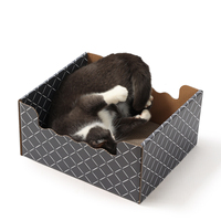 Boîte à gratter pour chat écologique 2-en-1 en carton ondulé