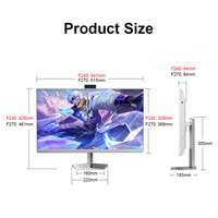 OEM 23.8 Inch Gaming AIO PC Intel Core I7 12700F 16GB DDR4 512GB NVMe SSD GTX 1660S 6GB All in One Desktop Monoblock White