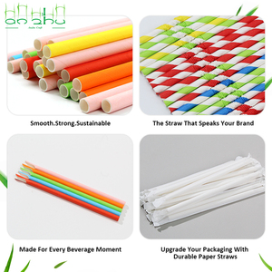 Prix d'usine, pailles à boire en papier de qualité alimentaire, écologiques, pailles en papier de couleur unie - Product Image 3