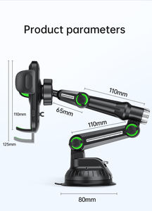 Support de téléphone portable à ventouse grande capacité pour voiture, fixation sur pare-brise de camion ou tableau de bord, support rotatif pliable à trois axes - Product Image 2