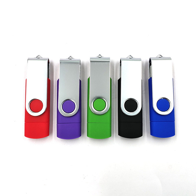 Custom Logo USB Flash Drive 16GB 128GB Capacities USB 2.0 Swivel Type C Pendrive Memory Stick 2.0/3.0 Compatibility