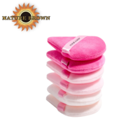 Éponge de maquillage ronde de luxe, écologique, sans latex, pour l'application de poudre libre sur le visage, couleur et logo personnalisés