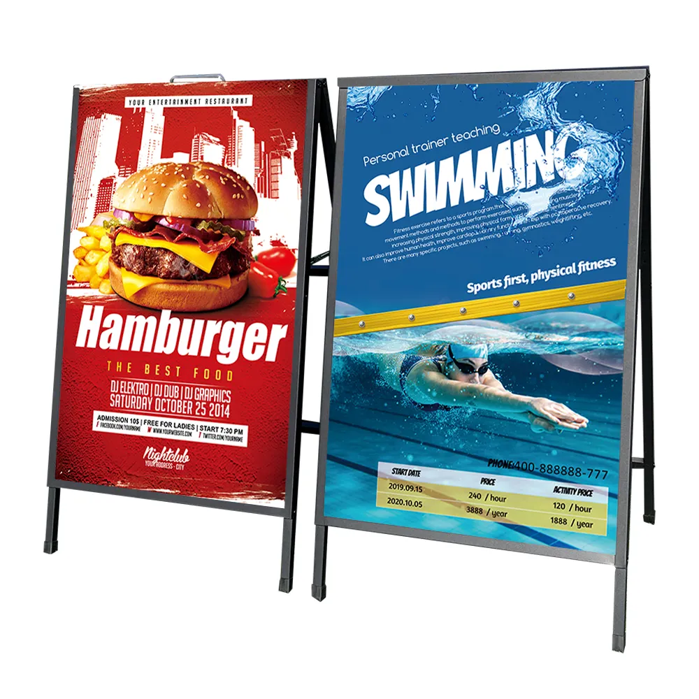 Durable Iron A-Frame Poster Stand Customized Printed Advertising Display Rack for Show Optimized for SEO and Visibility