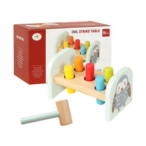Jeu de tape-<span class=keywords><strong>taupe</strong></span> en bois en gros, jouet de martelage hibou <span class=keywords><strong>dessin</strong></span> <span class=keywords><strong>animé</strong></span>, durable et intelligent pour enfants, unisexe, pour <span class=keywords><strong>la</strong></span> maison - Product Image 2