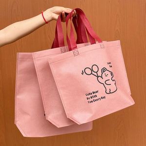 Sac fourre-tout pliable en gros, personnalisable, non tissé, réutilisable, pour le shopping, personnalisé pour l'emballage promotionnel - Product Image 5