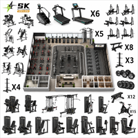 Ensemble complet d'équipements de gym SK, équipement de musculation et de cardio pour hôtels, clubs, centres de fitness, fabrication directe d'usine, OEM, ODM