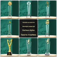 Trophée en résine de football, plaque personnalisée pour les jeux sportifs scolaires, compétition, prix du champion, commémoration en Chine