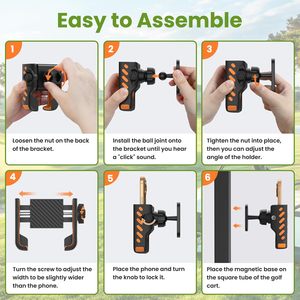 Từ Golf Giỏ Hàng Người Giữ Điện Thoại An Toàn Điện Thoại Núi Với N52 Nam Châm Có Thể Điều Chỉnh Golf Điện Thoại Caddy Bánh Gắn Bất kỳ Bề Mặt Kim Loại - Product Image 5