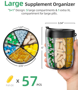 医療ウィークリー7日ピルボックスエコフレンドリー医学旅行サイズカスタムプラスチックピル主催者 - Product Image 2