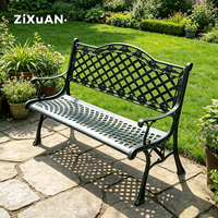 Banc de jardin extérieur personnalisé de bonne qualité, mobilier moderne avec structure métallique, banc de rue à lattes, chaise de parc