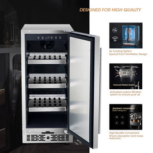 항온 터치 컨트롤 가정용 100캔 음료 냉장고 (금속 선반 포함) - Product Image 3