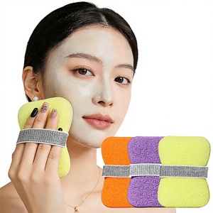 Sac de rangement et de conservation de savon portable simple, éponge en nid d'abeille pour le visage, éponge exfoliante pour la douche, exfoliant nettoyant pour le visage - Product Image 2