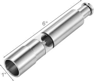 Mini Stainless-Steel One-Handed Thumb Push Button Spice Mill Salt and <b>Pepper</b> <b>Grinder</b> Set with Stand for BBQ - Product Image 2
