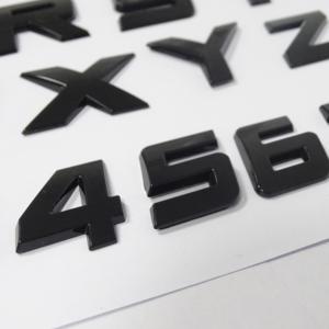 สติ๊กเกอร์ติดรถยนต์ ตัวอักษร 3 มิติ ขนาด 25 มม. แบบเอียง สีดำโครเมียม สำหรับตกแต่งรถยนต์ โลโก้รถยนต์ ชุดแต่งรถยนต์ - Product Image 2