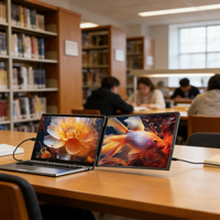 Nouvel écran d'extension d'ordinateur portable 14 pouces, double moniteur portable pour ordinateur portable jusqu'à 17,3 pouces avec écran portable IPS FHD 1200p