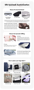 Wholesale masque pour les yeux sleep satin silk Eye Mask Travel Natural ajustable Silk sleep Eye Mask - Product Image 6