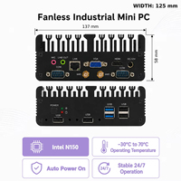 Mini PC industriel sans ventilateur Intel N150 DC 12V Intel I226-V 2.5GbE LAN M.2 2280 NVME SATA3.0 2.0 RS232 COM DDR4 3200 MHZ