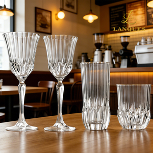 Verres à vin rouge Bordeaux ovales de conception européenne Lanques, fabriqués à la machine, compatibles lave-vaisselle pour la maison et l'hôtellerie - Product Image 2