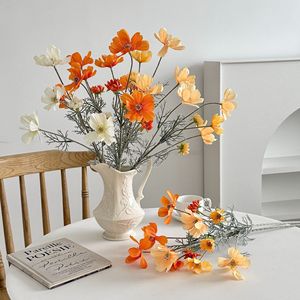 Fleurs artificielles Yasunobu Cosmos en soie polyester, branche unique, décoration de bureau pour salon, accessoires de photographie de mariage - Product Image 3