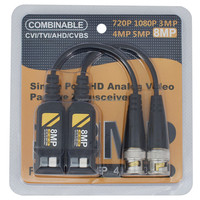 Accessoires de balun vidéo CCTV 5MP 8MP 4K pour Tvi Cvi Ahd Bnc 8MP Passif UTP Paire torsadée Caméra HD Balon vidéo en plastique