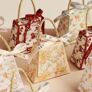 Boîtes à bonbons personnalisées en gros, design imprimé floral, carton recyclé, boîtes de <span class=keywords><strong>dragées</strong></span> pour mariage, vente en gros OEM ODM pour fête de naissance - Product Image 3