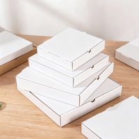 Boîte d'emballage pour pizza écologique personnalisée, matériaux recyclés, dimensions personnalisées, logo imprimé, conteneur à emporter en papier kraft