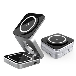 Cargador Inalámbrico Plegable de Alta Calidad para <span class=keywords><strong>Samsung</strong></span>, Base de Carga Rápida de <span class=keywords><strong>15W</strong></span>, Delgado, 3 en 1, Portátil para Viajes - Product Image 1