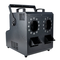 Machine à bulles de fumée LED professionnelle 1500W, 2 têtes RGB DMX512, télécommande sans fil, boîtier métallique durable, bulles de fumée pour mariage DJ