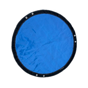 Round Pool Cover 180g Blue Silver Durable <b>Waterproof</b> Sunproof Dustproof For Outdoor Use - Product Image 1