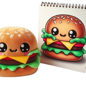 Dễ thương thêu bánh hamburger sang trọng bánh pizza đồ chơi nhà hàng linh vật tùy chỉnh Anime búp bê sang trọng - Product Image 4