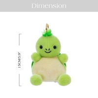 Paperrecorder HB-TY549MN8 Porte-clés animal en peluche de dessin animé, porte-carte tendance, marionnette à main parfumée