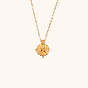 Collana Trendy Rz con 12 Segni Zodiacali, Ciondolo Retrò in Acciaio Inossidabile Placcato Oro 18k Impermeabile con Catena, Gioielli per Feste e Regali - Product Image 2