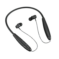 Headphone nirkabel elektronik Earphone olahraga Neckband Headset Handsfree earbud dengan Mic Neckband