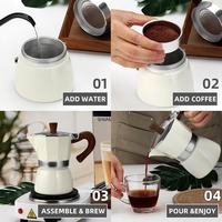 Cafetière Moka Classique 3 Tasses - Machine à Expresso Portable en Aluminium pour Plaque de Cuisson, Authentique Cafetière Italienne pour la Maison et le Camping en Plein Air