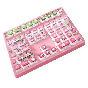 Strawberry Cream Double-Layer PBT <strong>Keyboard</strong> <strong>Cap</strong> - Translucent Material - Personalized Mechanical <strong>Keyboard</strong> Key Cover - Product Image 3